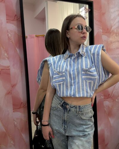 camicia gioiello blue