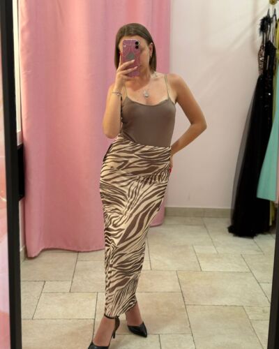 gonna effetto zebra beige