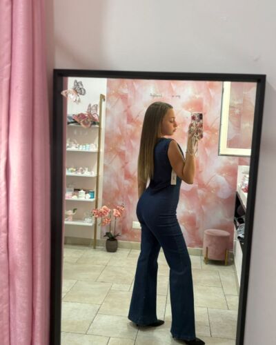 jumpsuit denim scuro