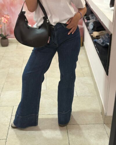 jeans palazzo denim scuro