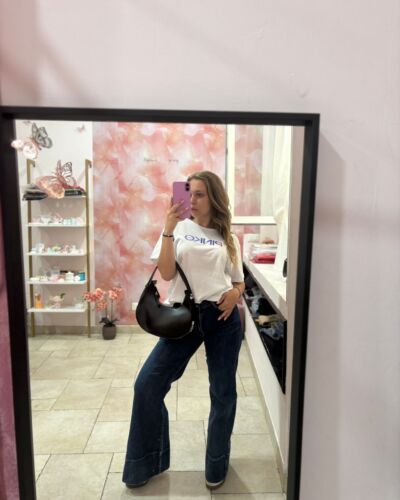 jeans palazzo denim scuro