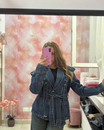 giacca denim intreccio