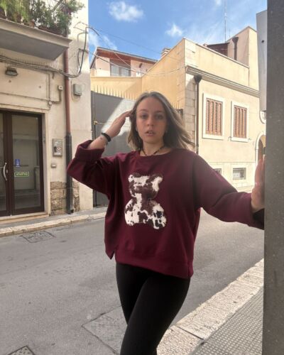 felpa orsetto muccato