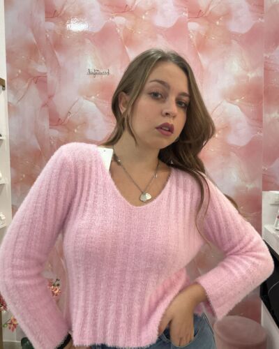 maglia super morbida rosa