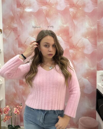 maglia super morbida rosa