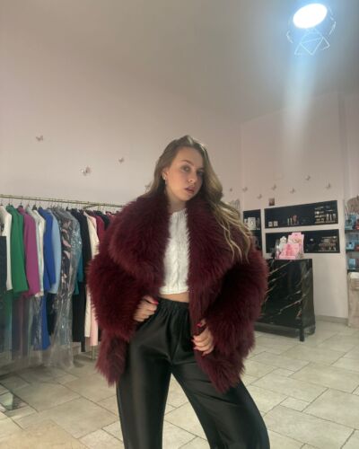 pelliccia bordeaux mod. lungo